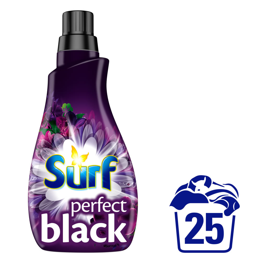 Surf Perfect Black Midnight Orchid and Lily Concentrated Liquid Detergent 25 Washes 805ml Image 1