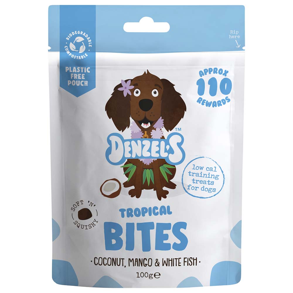 Denzel's Tropical Bites Dog Treats 100g Image 1