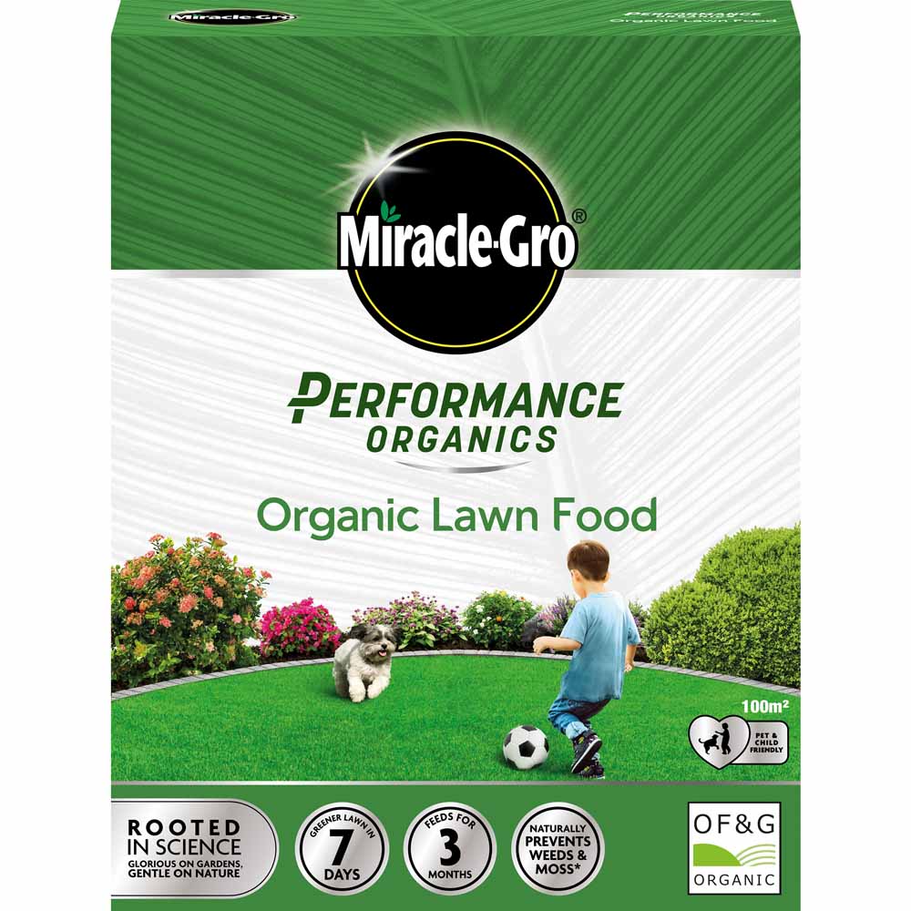 Miracle Gro Performance Organic Lawn Food 100msq Image 1