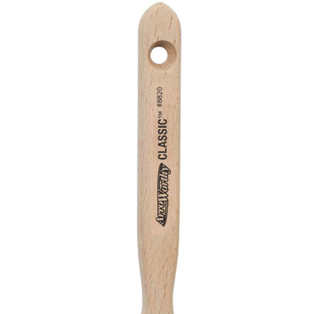 ArroWorthy Classic 2.5 inch Semi Oval Angled Long Handle Paint Brush Image 2