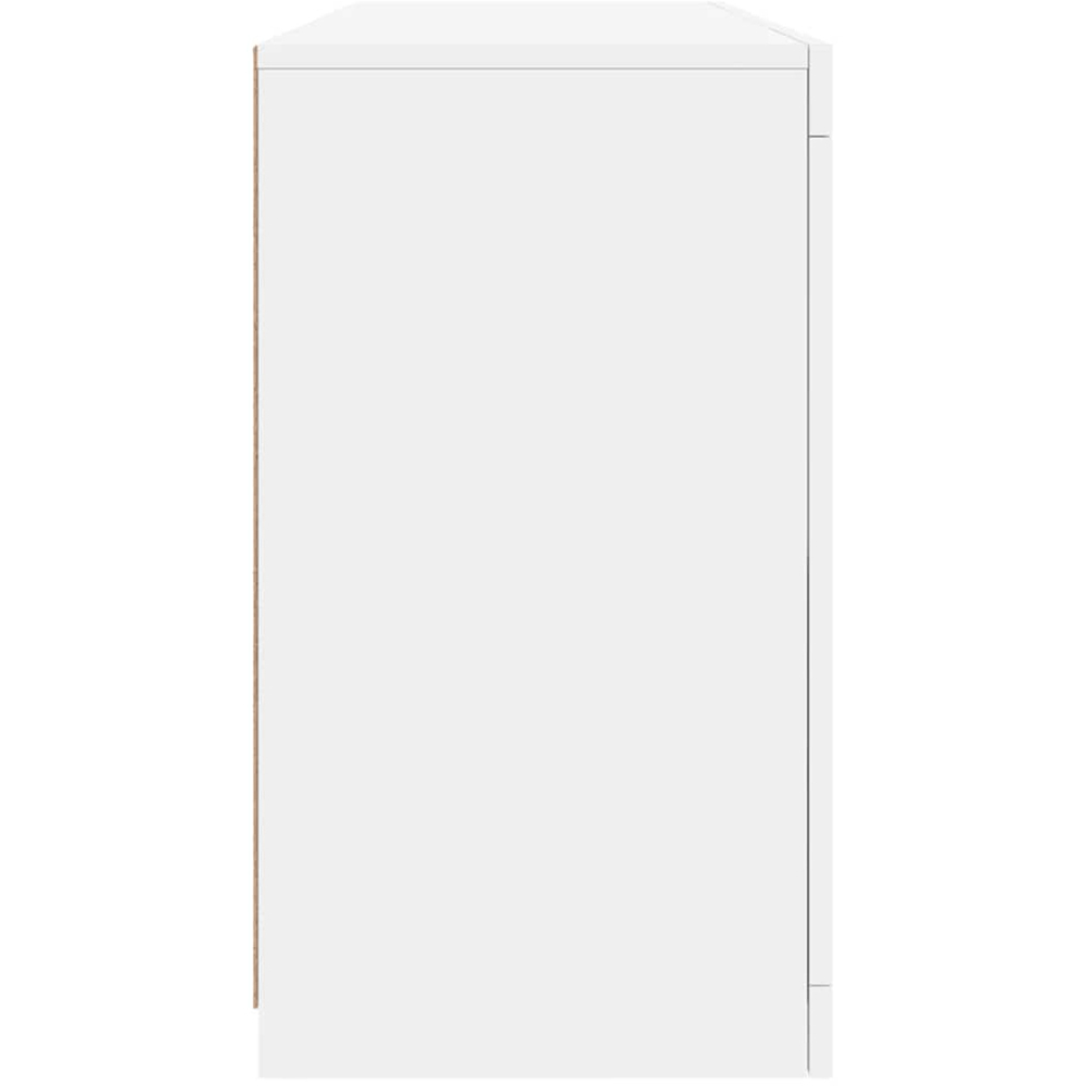 vidaXL 2 Door 8 Shelf White LED Sideboard Image 7