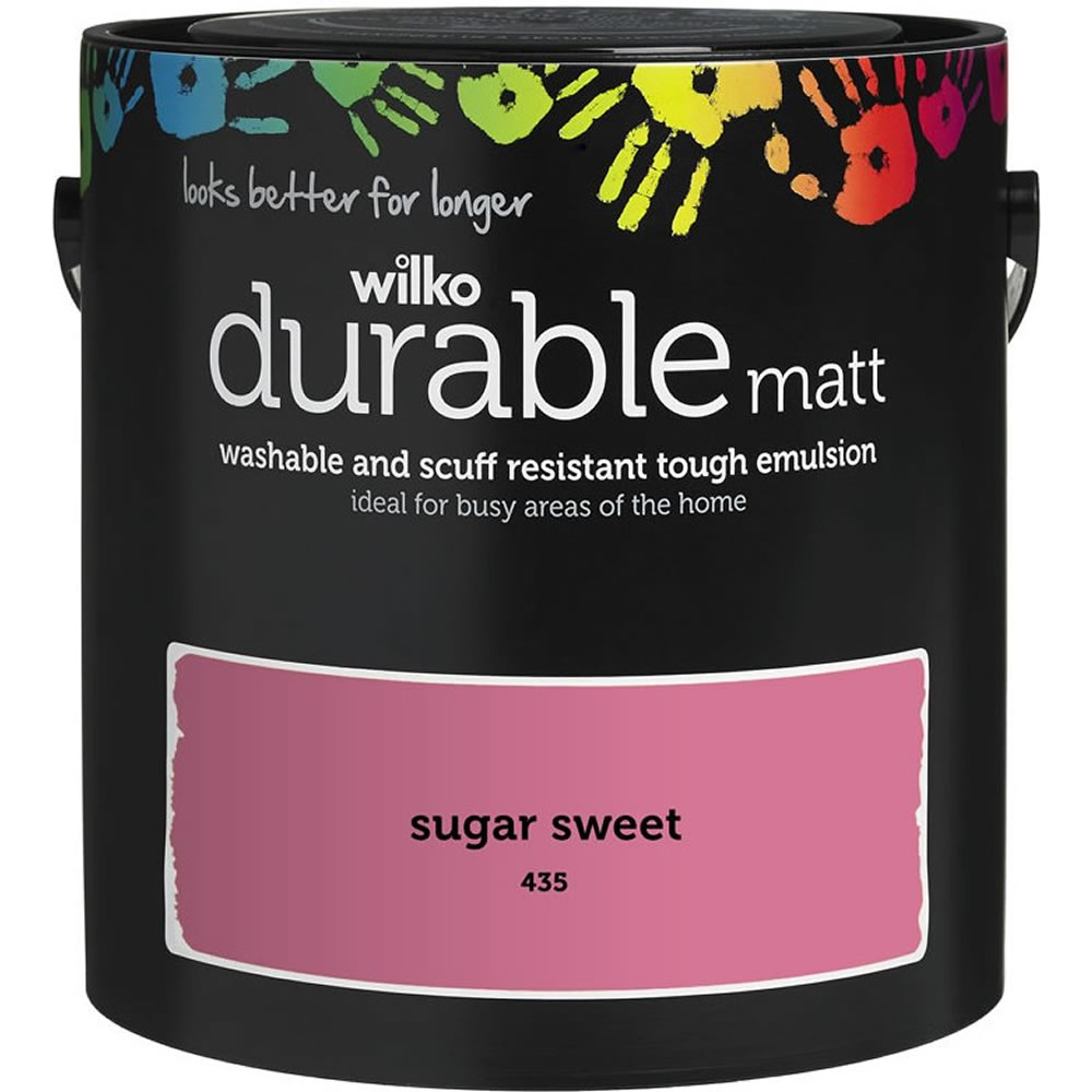 Wilko Durable Sugar Sweet Matt Emulsion Paint 2.5L Image 1