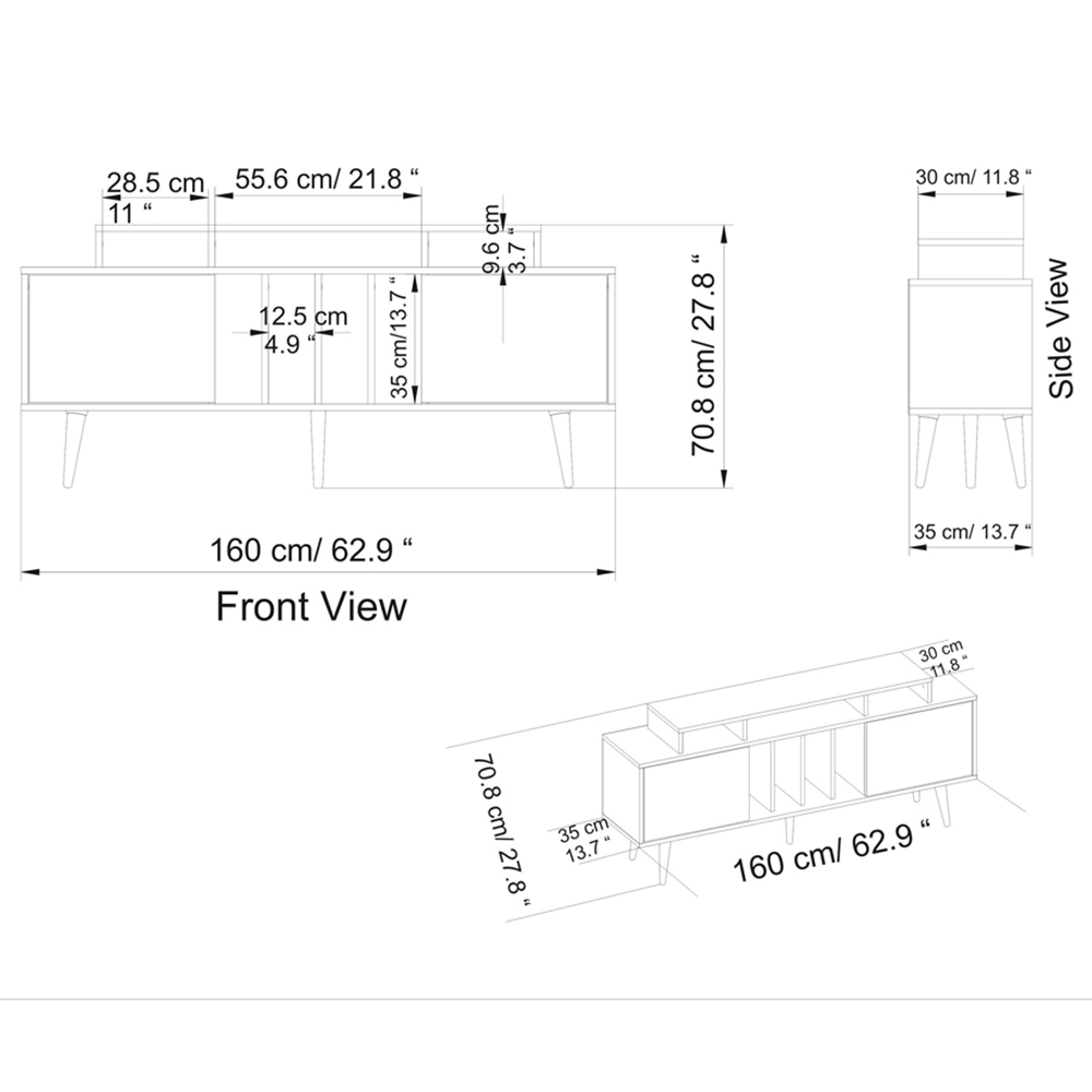 Decorotika Char Black and Oak TV Unit Image 5