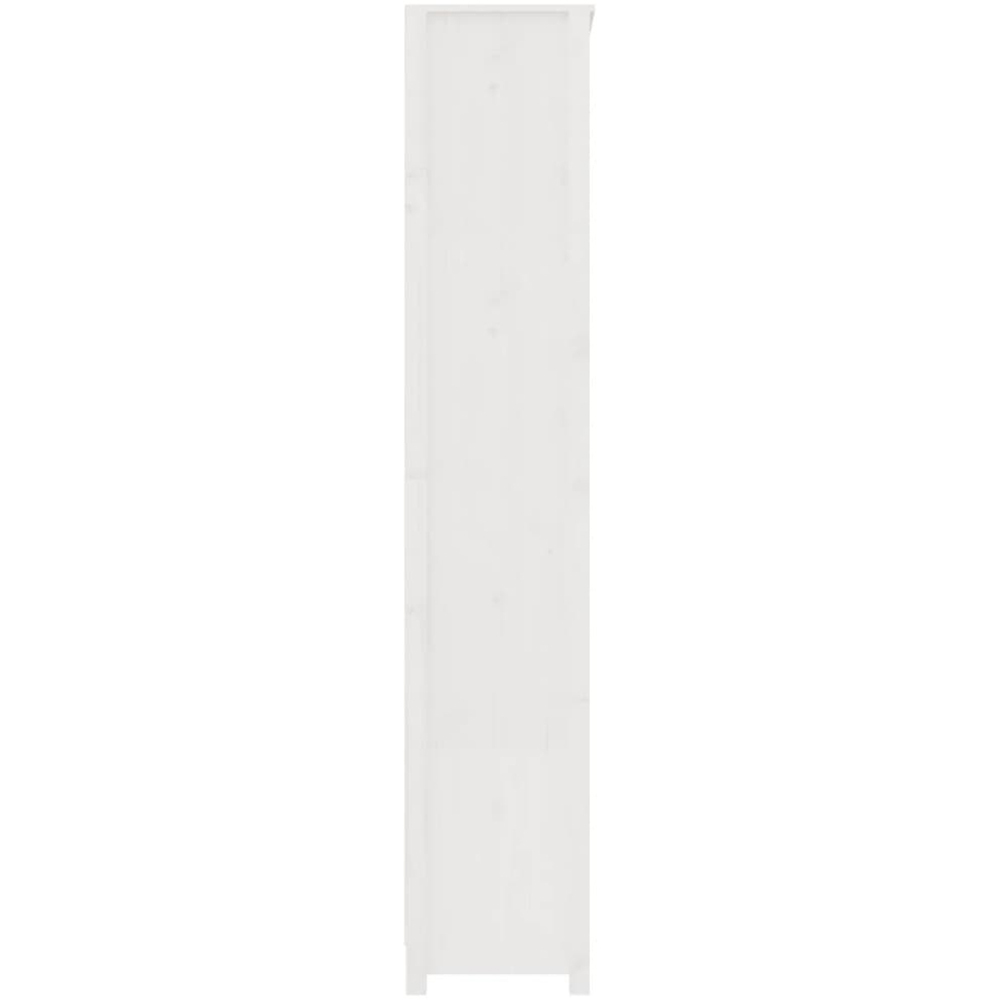 vidaXL 6 Shelf White Solid Pine Wood Bookcase Image 3