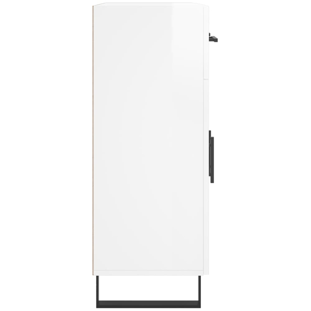 vidaXL 2 Door 2 Drawer High Gloss White Sideboard Image 7