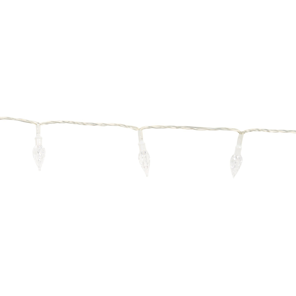 LED Silver and White Cone String Light Image 5