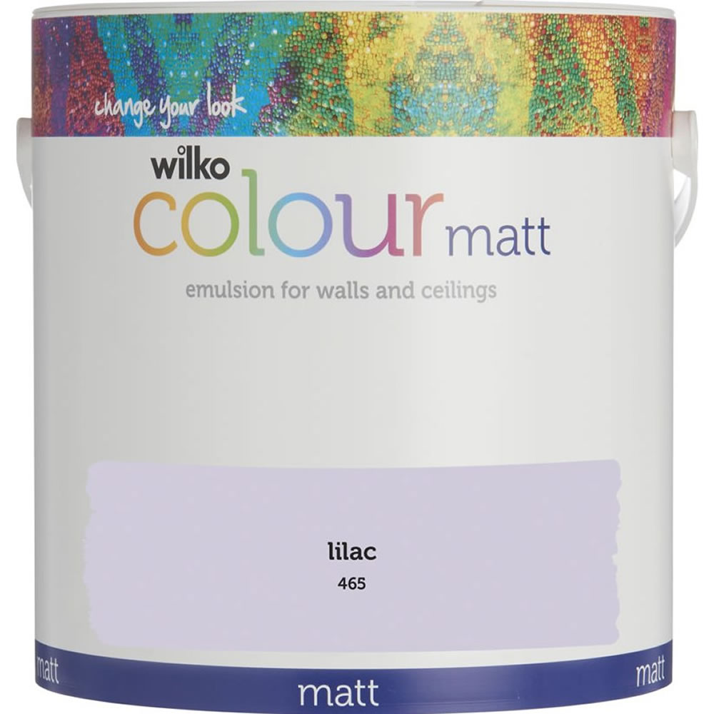 Wilko Lilac Matt Emulsion Paint 2.5L Image 1