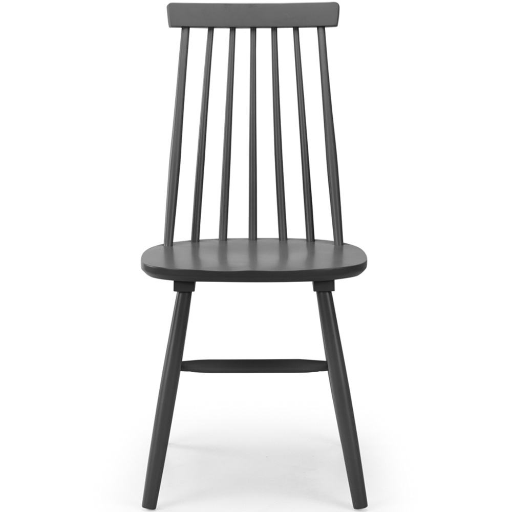 Julian Bowen Alassio Set of 2 Black Dining Chair Image 4