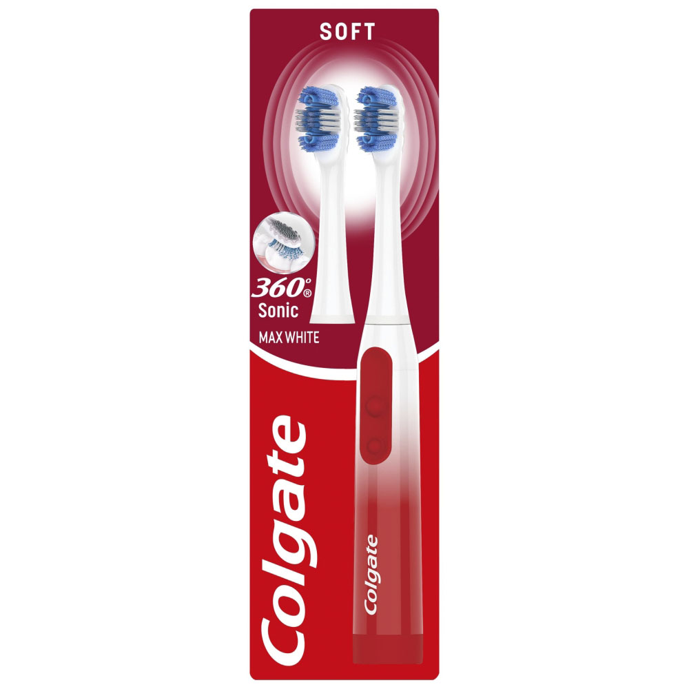 Colgate Floss Tip Battery Toothbrush with 2 Heads Image 1