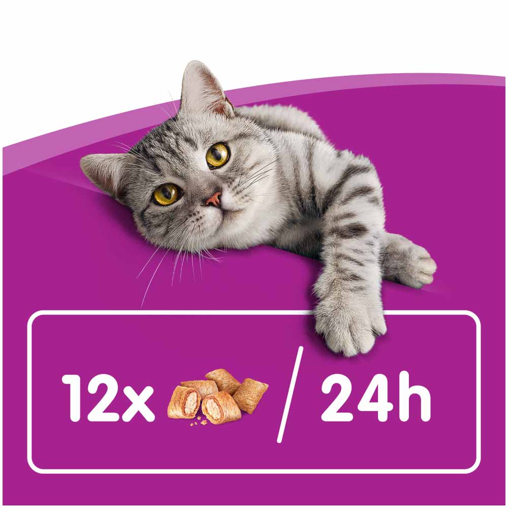 Whiskas Temptations Adult Cat Treat Biscuits with Salmon 90g Image 4