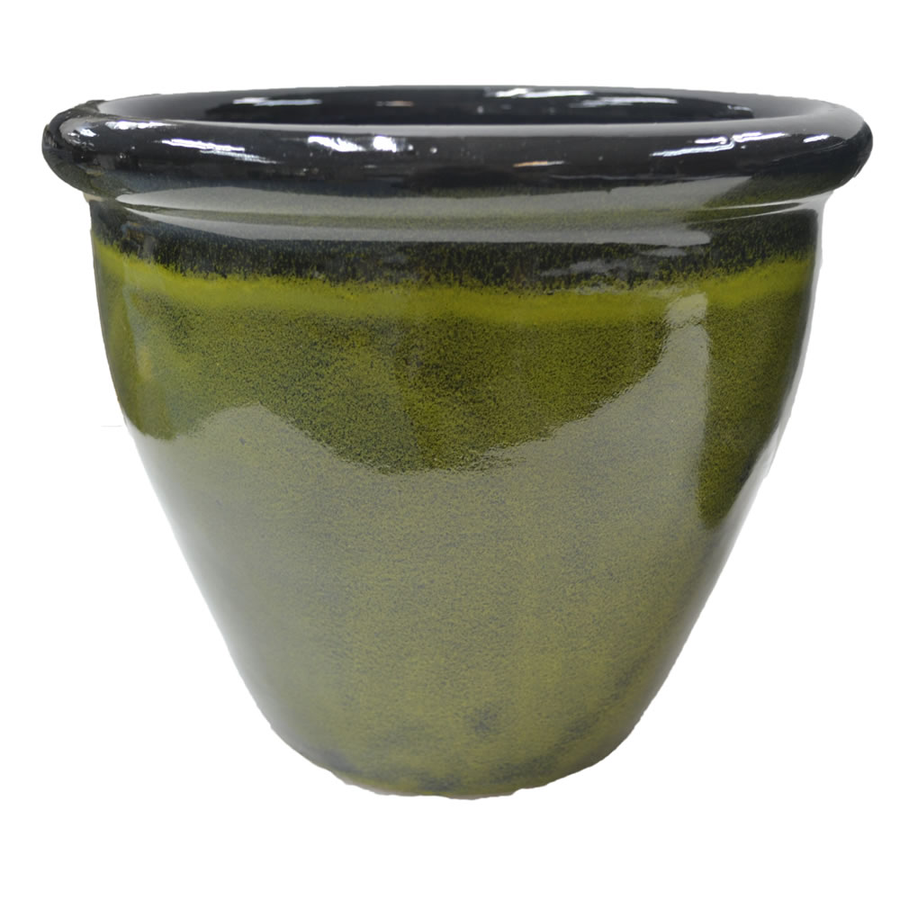 Wilko Plant Pot Madison 21.5x18cm Green Image