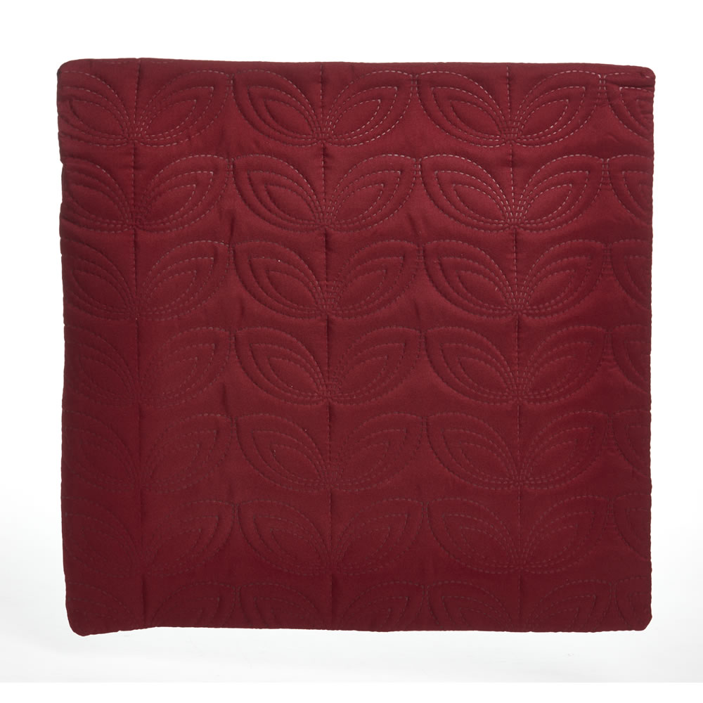 Wilko 2 pack Red Embossed Leaf Cushion Covers 43 x 43cm Image