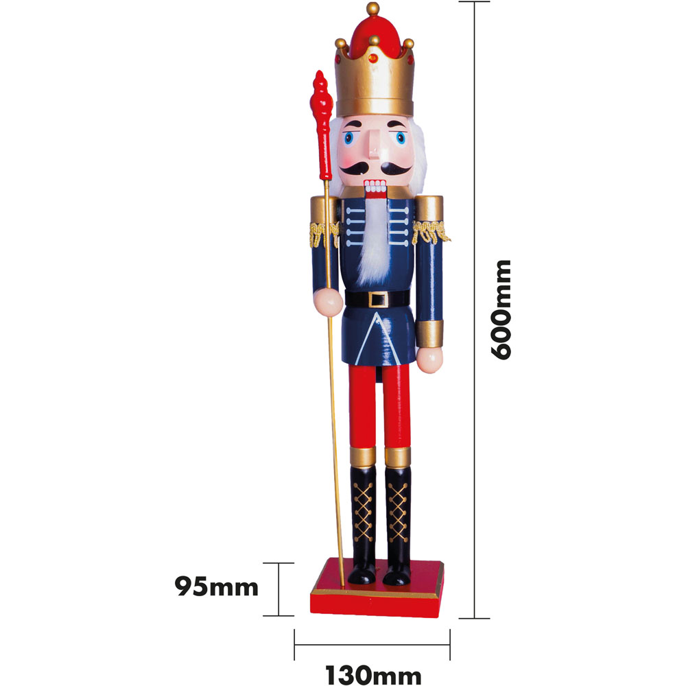 St Helens Blue and Red Christmas Nutcracker with Staff Image 5