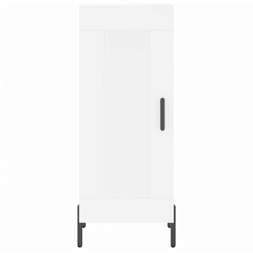 vidaXL 2 Door 6 Adjustable Shelf White Highboard with Metal Legs Image 6