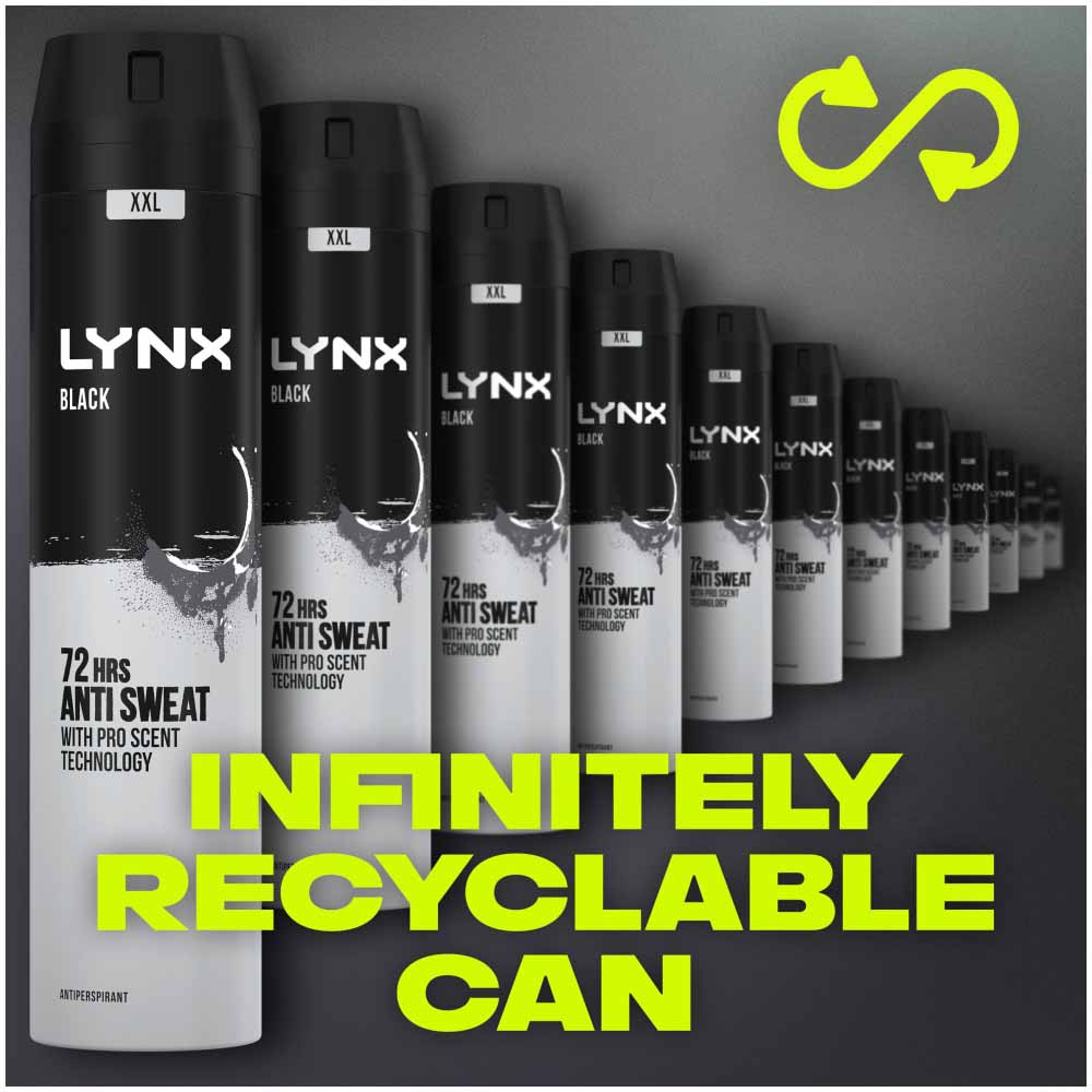 Lynx XXL Black 48 Hour Dry Anti Perspirant 250ml Image 5