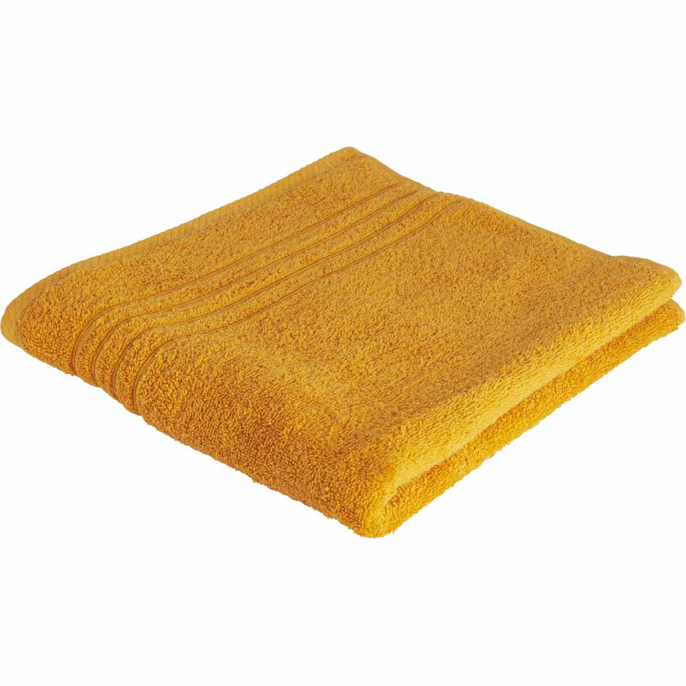 Wilko Ochre Bath Towel Image 1