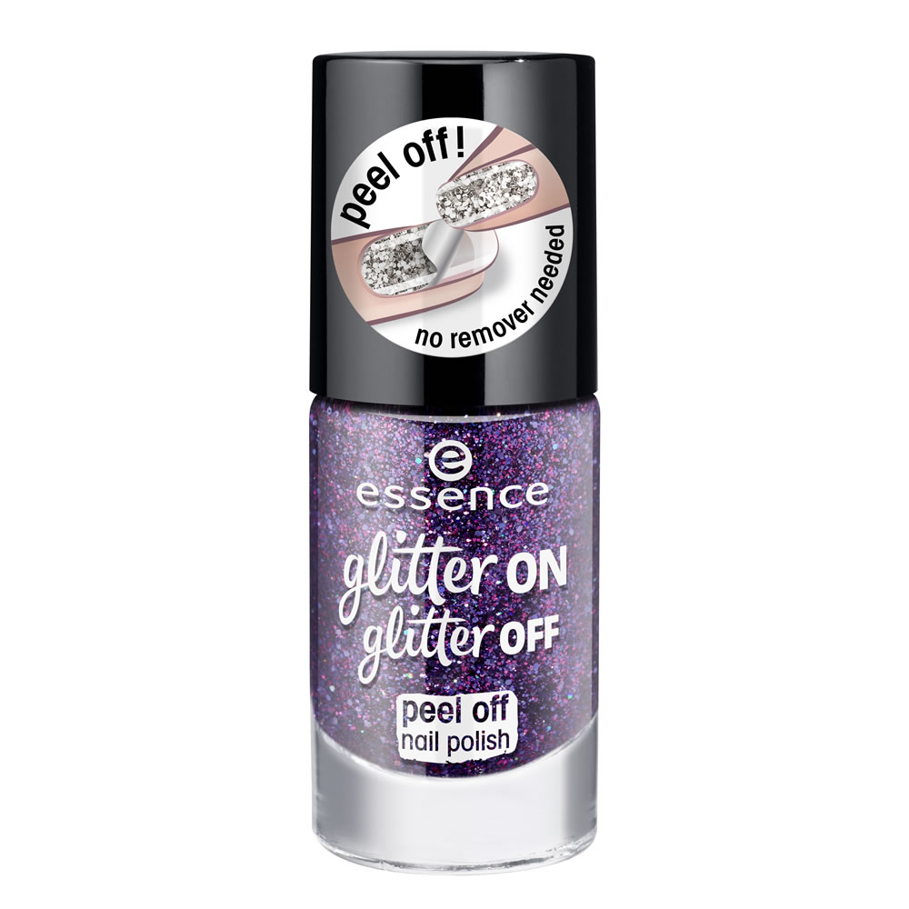 Essence Glitter On Glitter Off Peel Off Nail Polish Spotlight On 8ml Image