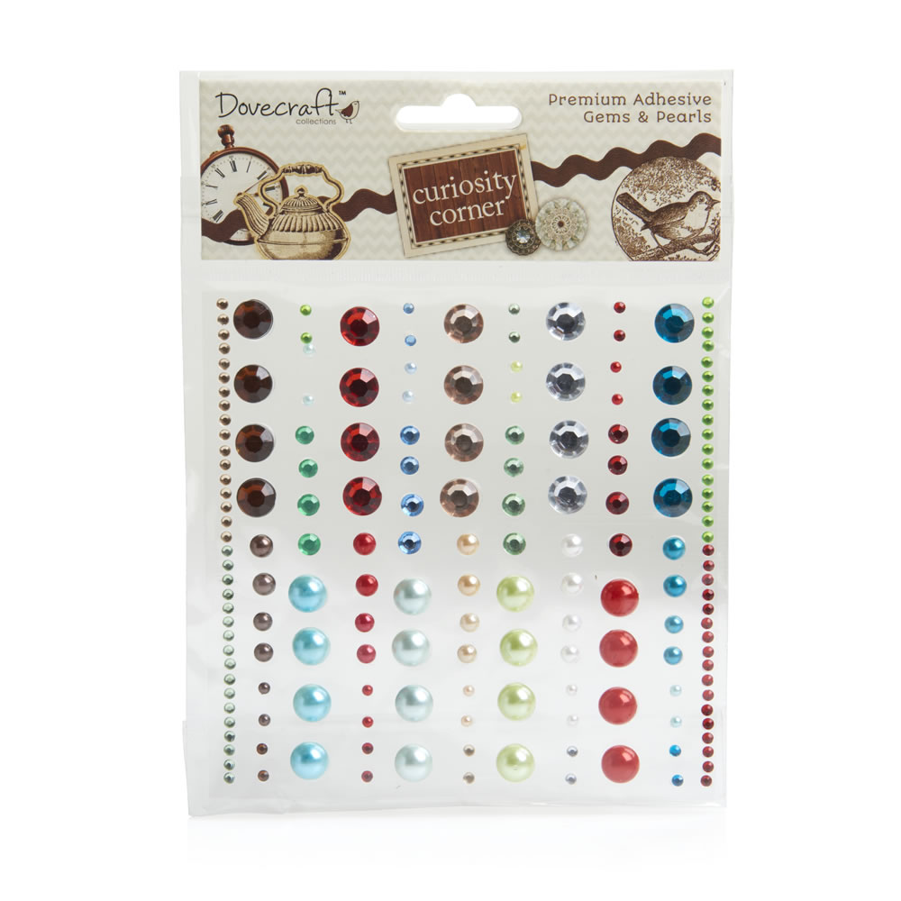 Dovecraft Curiosity Corner Adhesive Gems and Pearls Assorted Image