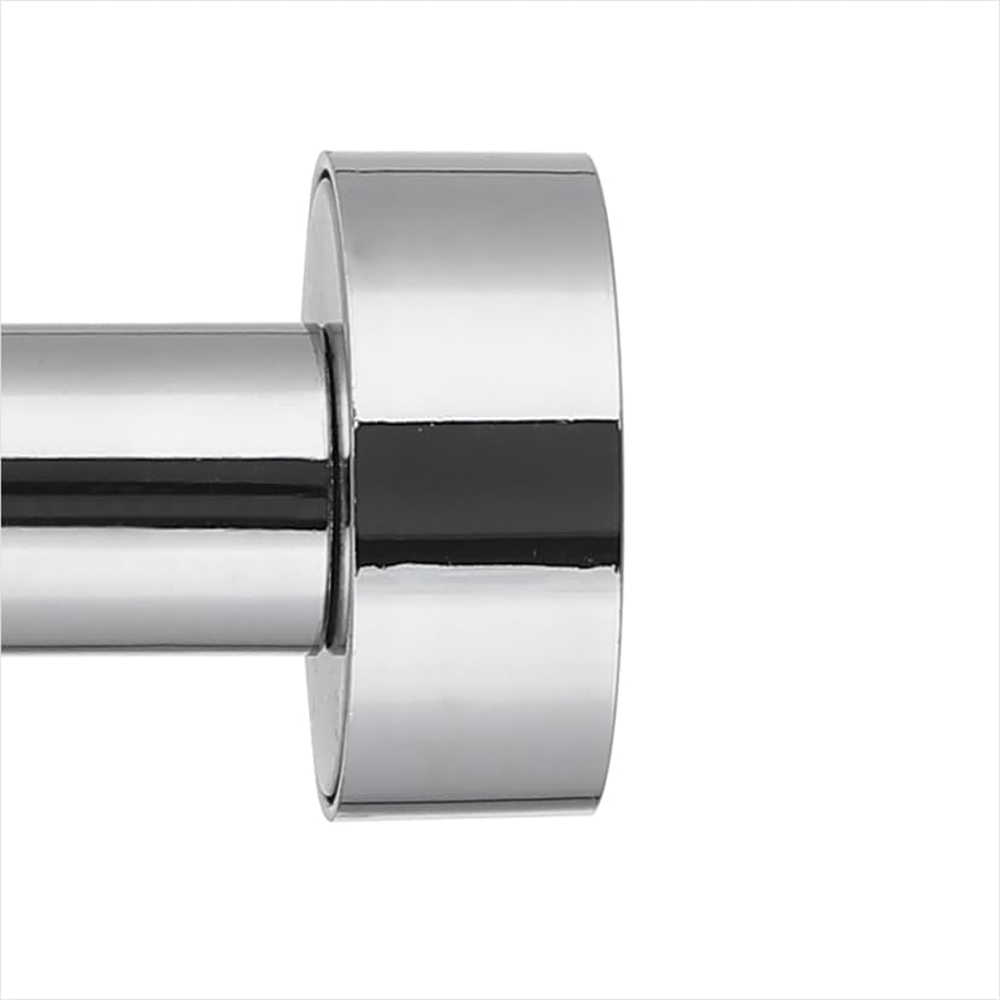 Home Treats 40 to 144cm Extendable Chrome Flat Curtain Pole Image 3