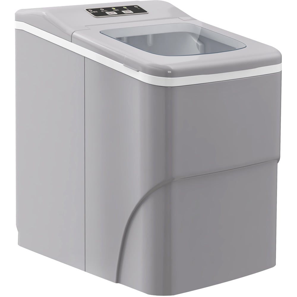 HOMCOM 800-063V70SR Silver Ice Maker Machine Image 1