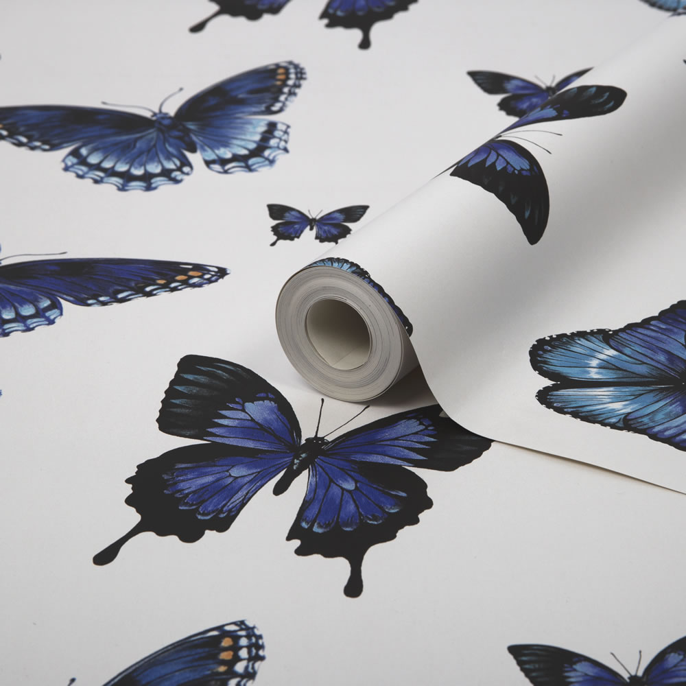 Wilko Hypernatural Butterflies Blue Wallpaper Image 3
