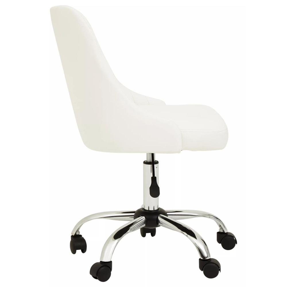 Interiors by Premier Brent Off White Swivel Home Office Chair Image 5