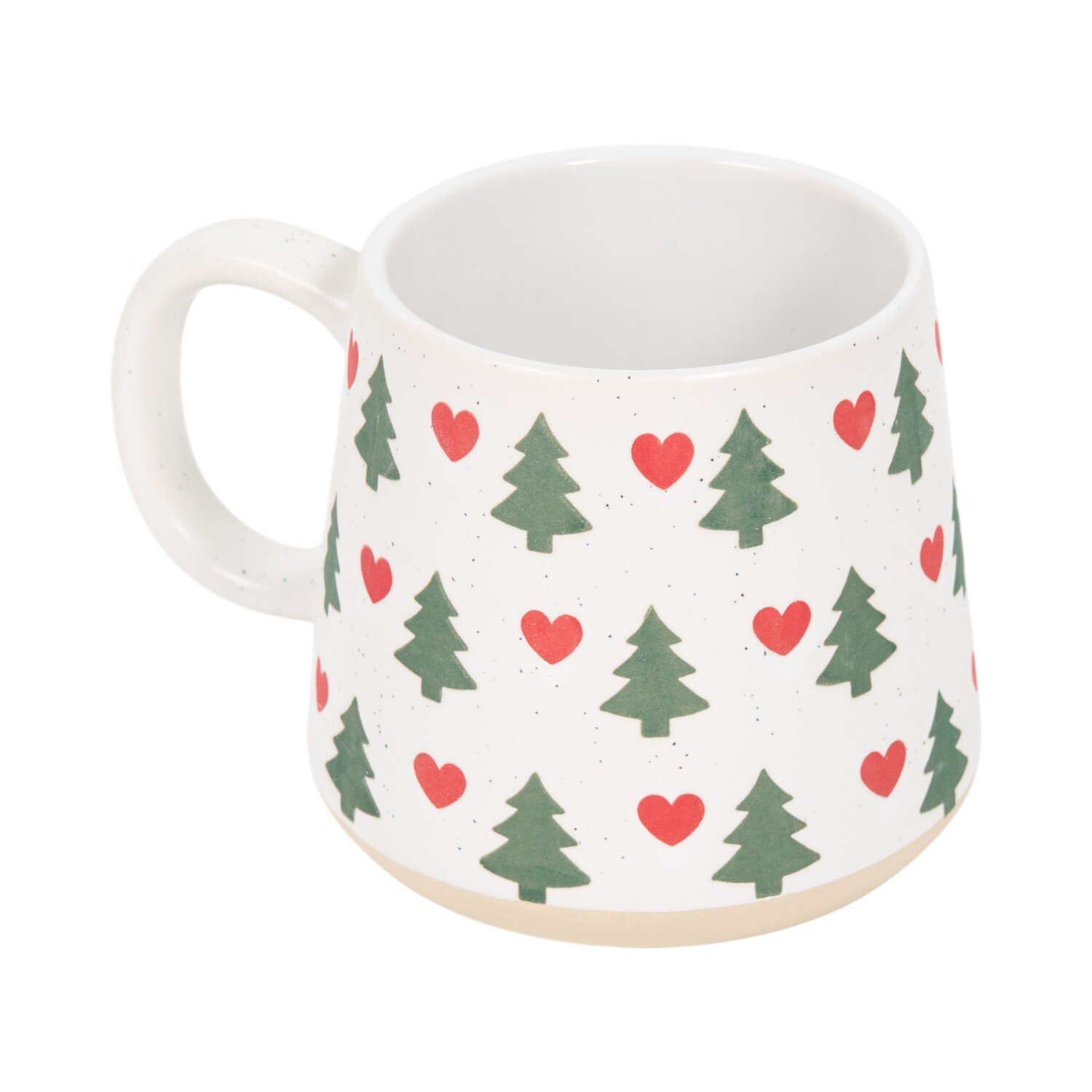 Tree Hearts Stoneware Mug White Image 4