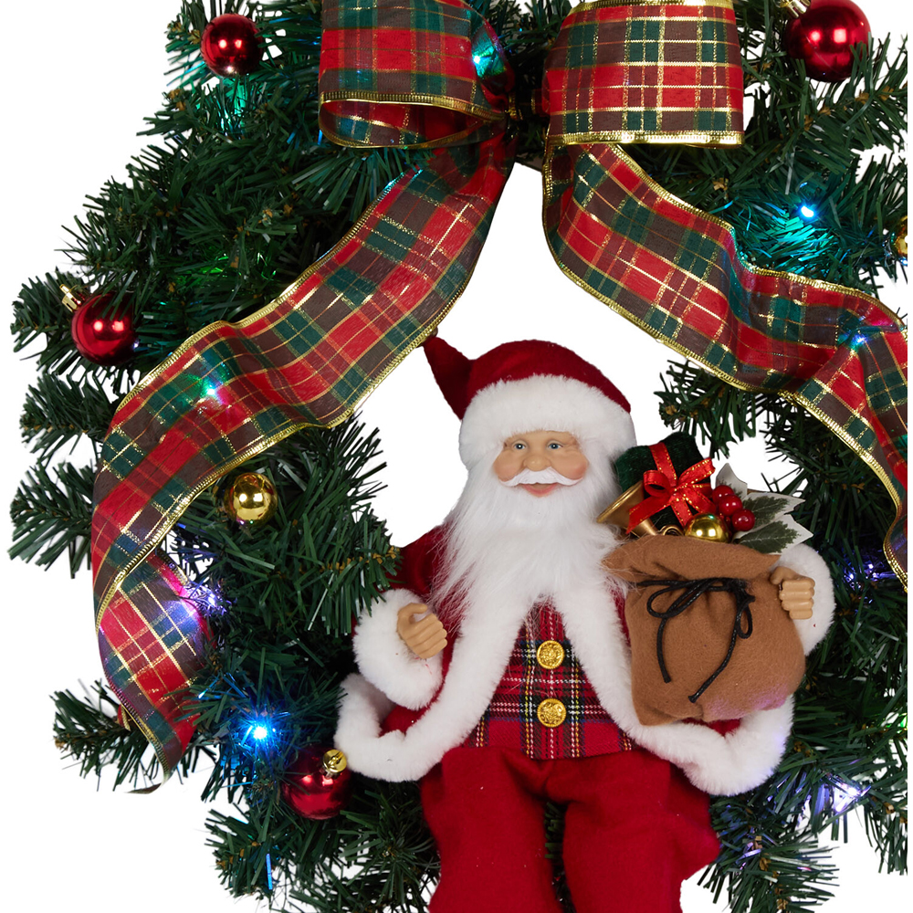 Traditional Santa Wreath Image 6