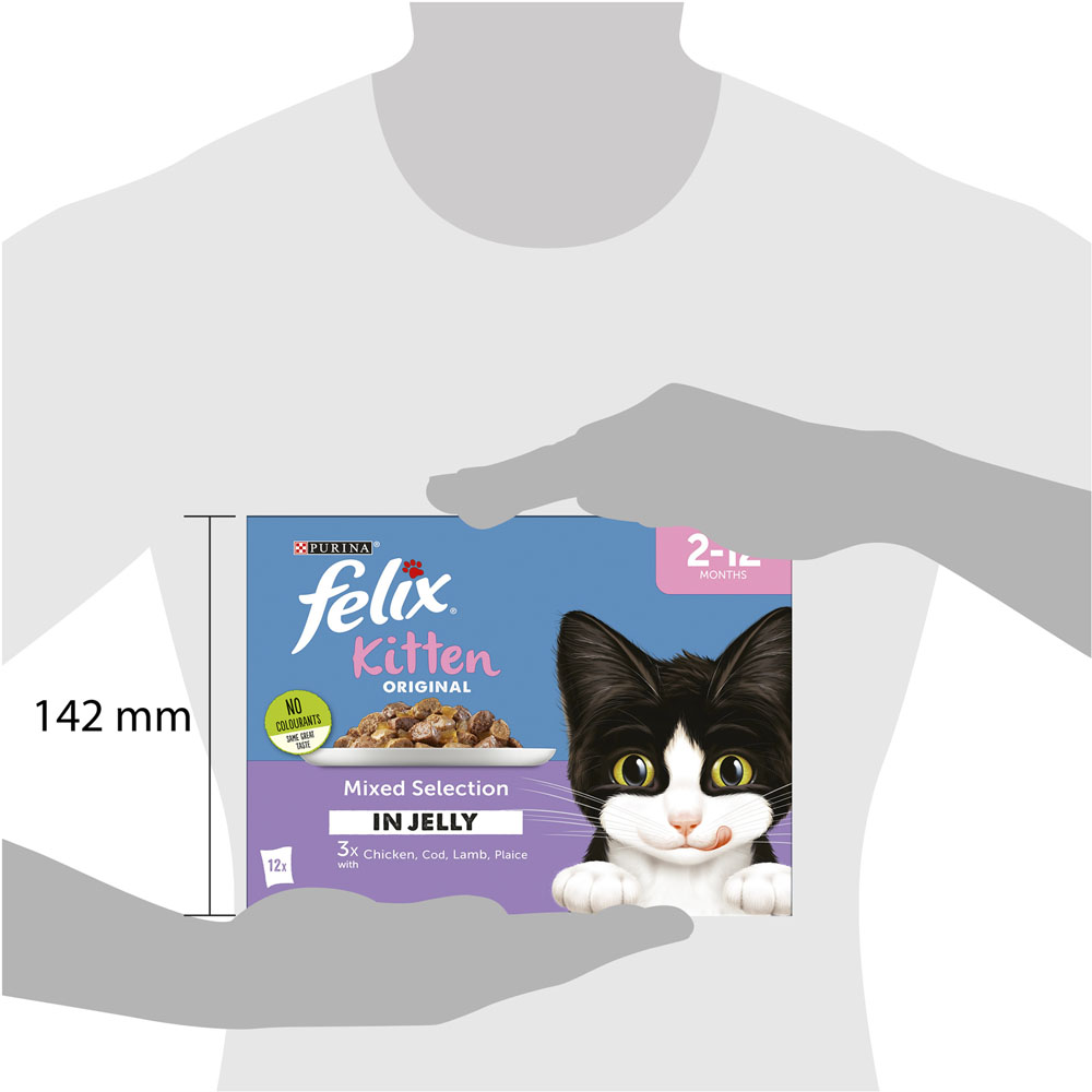Felix Original Kitten Mixed Selection in Jelly Cat Food 12 x 100g Image 8
