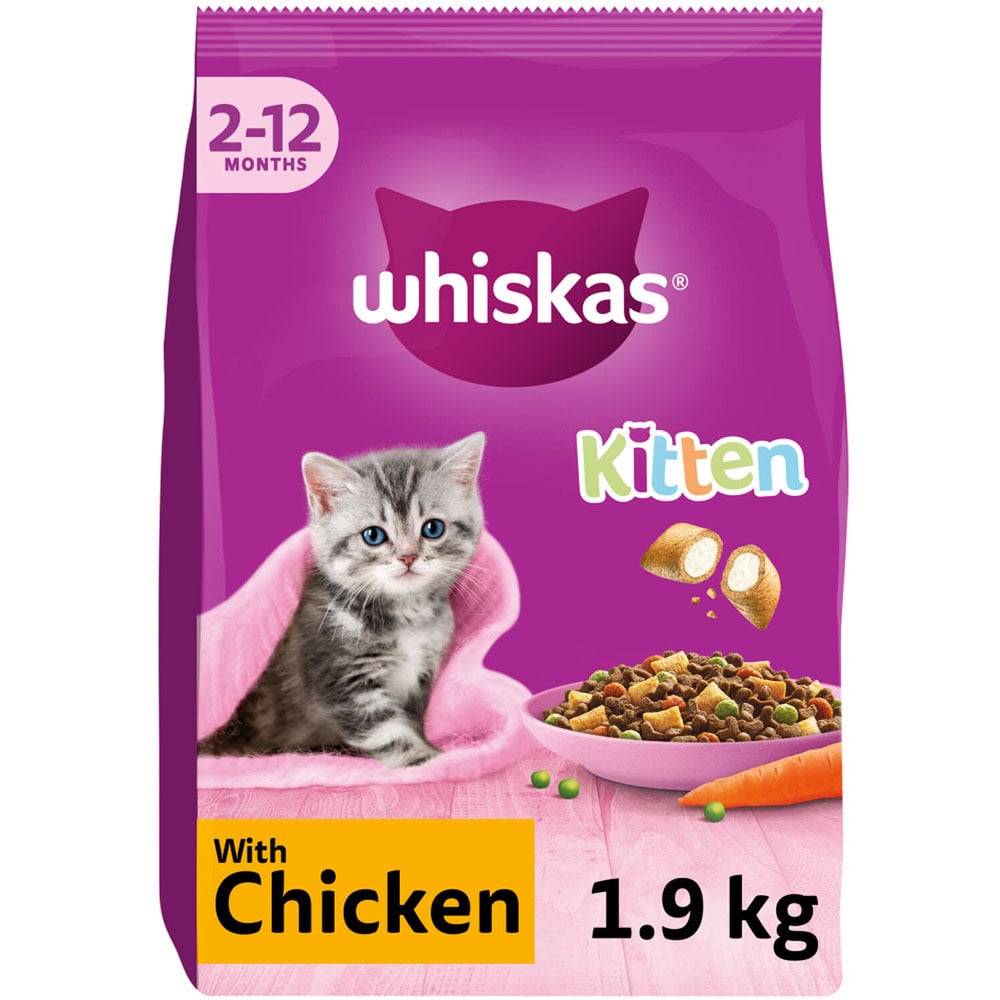 Whiskas Chicken Complete Kitten Dry Food 1.9kg Image 1