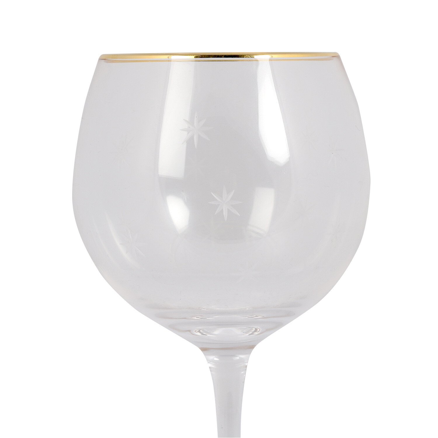 Star Etching Clear Gin Glass Image 2