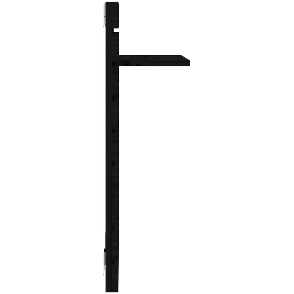 vidaXL Black Adjustable Wall-Mounted Bedside Shelf Set of 2 Image 6
