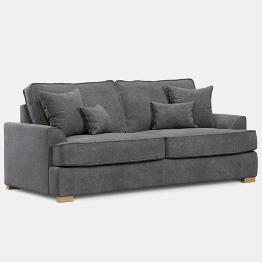 Alba City 3 Seater Steel Fabric Sofa Image 2