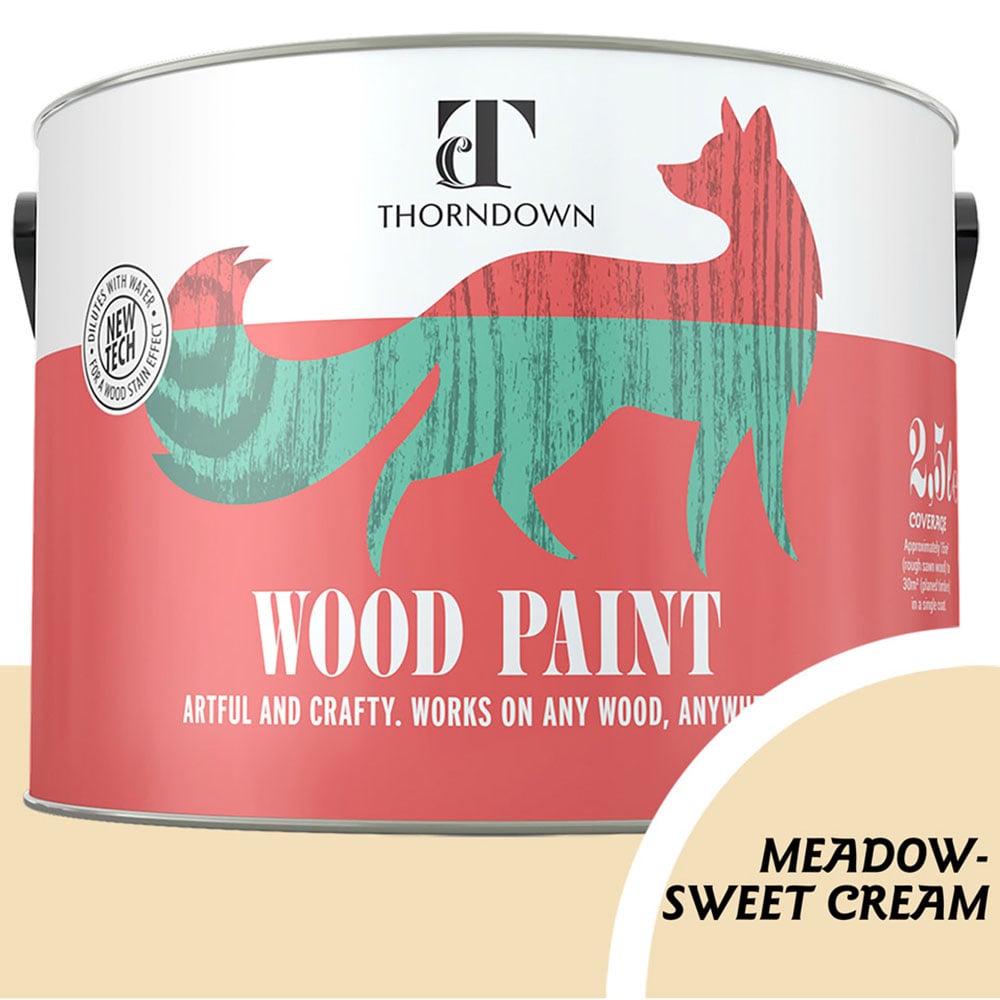 Thorndown Meadowsweet Cream Satin Wood Paint 2.5L Image 4