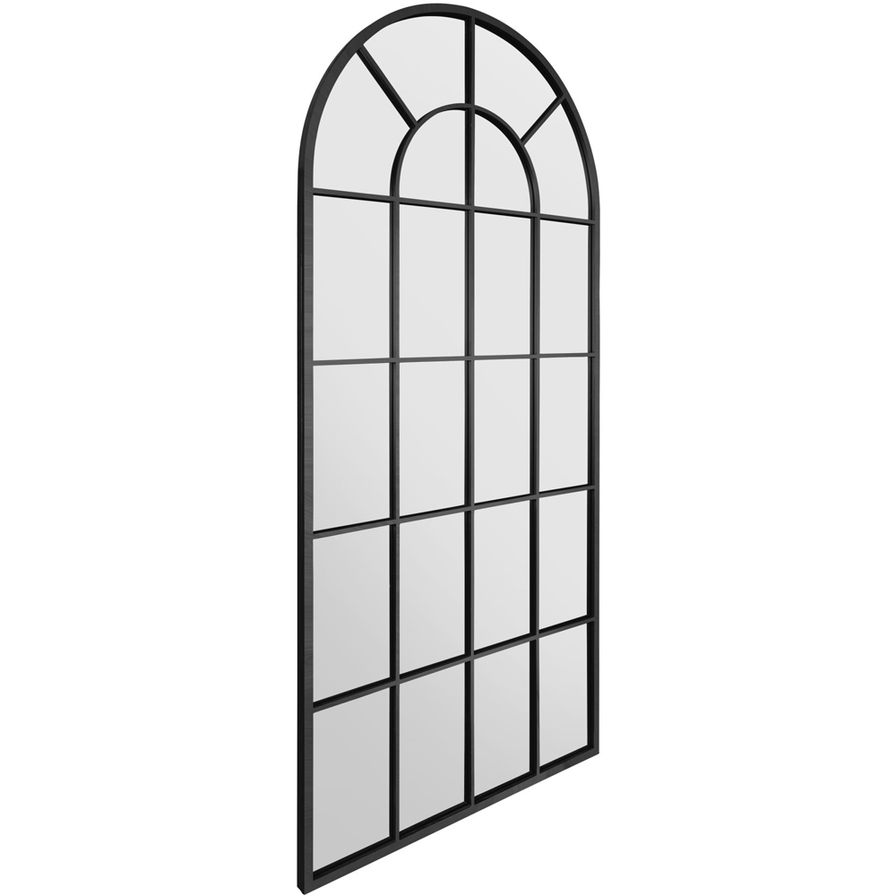 MirrorOutlet The Arcus Black Framed Arched Leaner and Wall Garden Mirror 180 x 85cm Image 3
