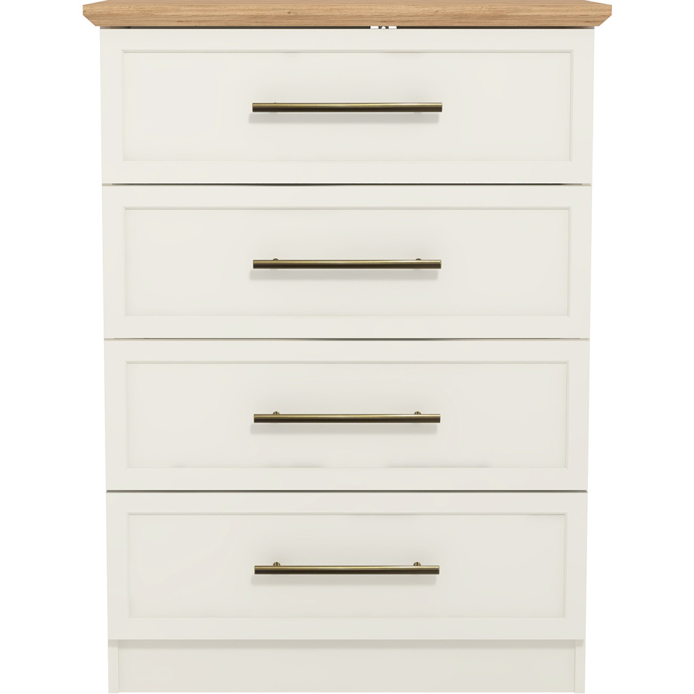 GFW Lyngford 4 Drawer Ivory Chest of Drawers Image 3