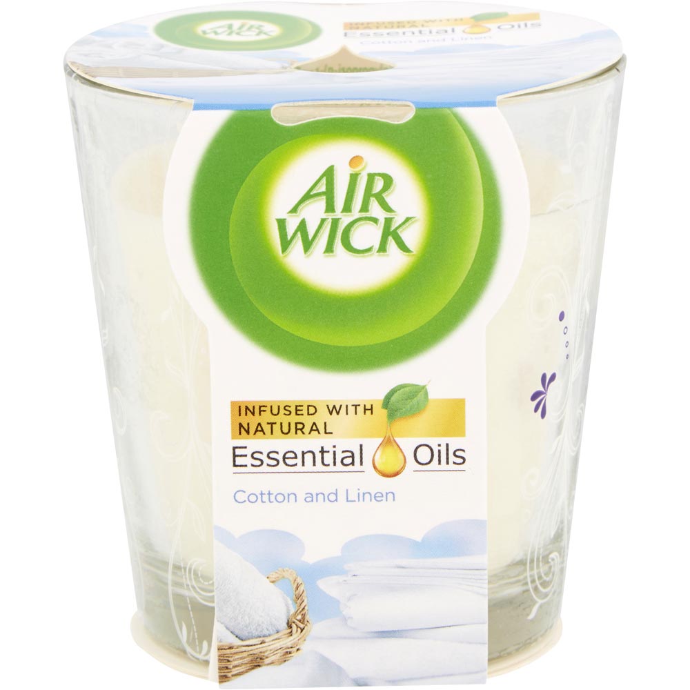 Air Wick Cotton and Linen Scented Candle 105g Image 4