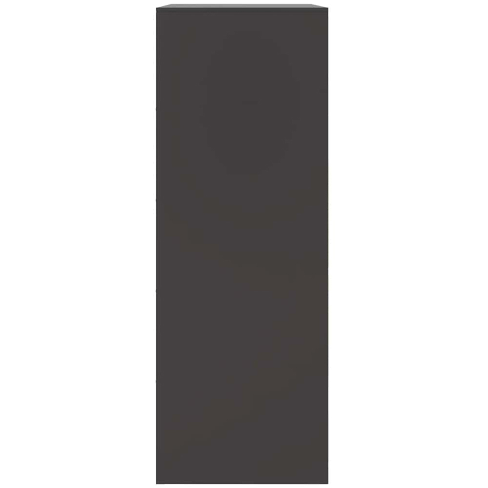vidaXL 2 Door 2 Shelf Black Steel Sideboard Image 7
