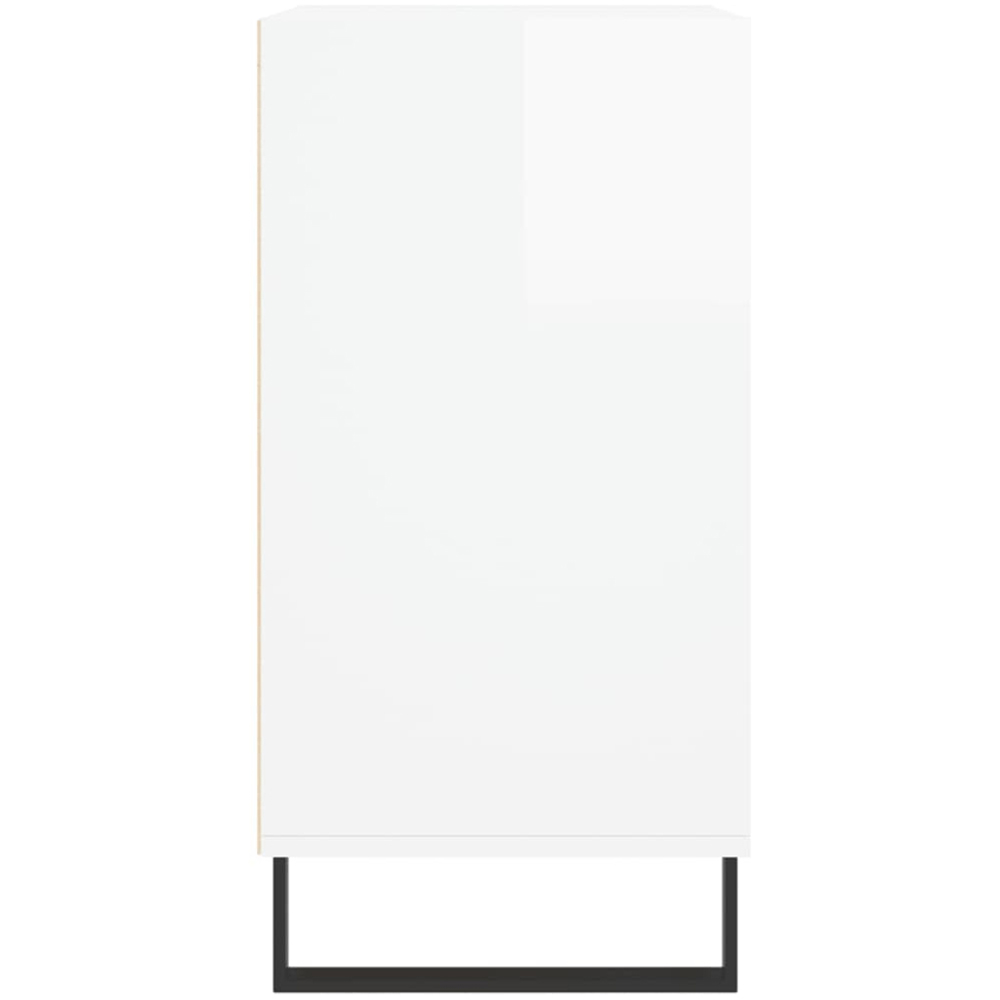 vidaXL 3 Shelf High Gloss White Sideboard Image 5