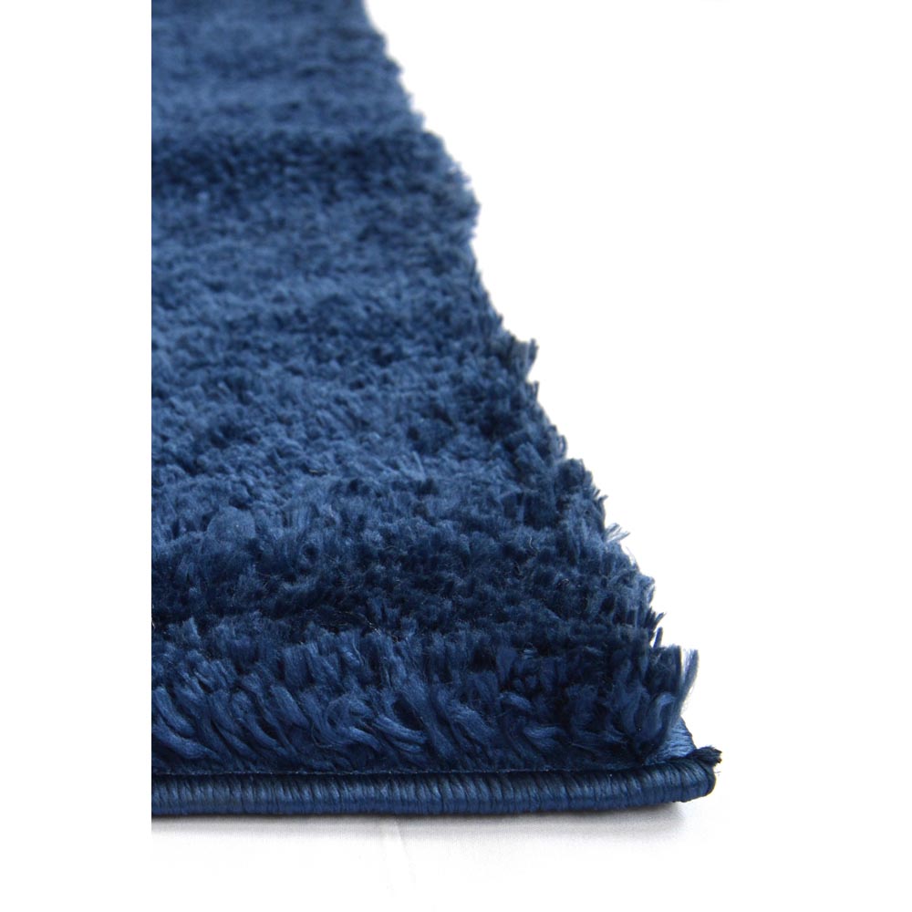 Homemaker Navy Snug Plain Shaggy 60 x 200cm Image 3