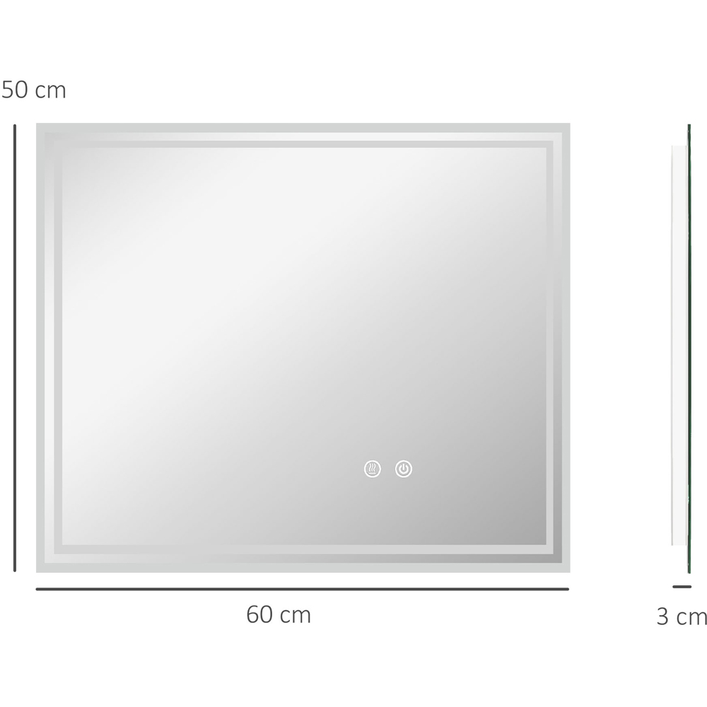 Portland Kleankin LED Bathroom Mirror 50 x 60cm Image 7