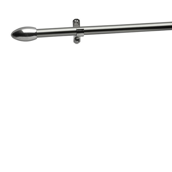 Wilko 50 75cm Silver Effect Cafe Rod Curtain Pole Wilko