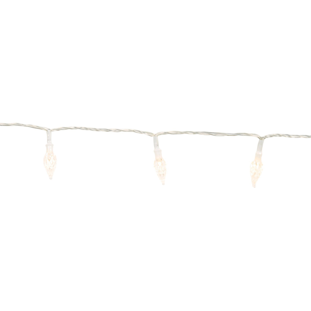 LED Silver and White Cone String Light Image 3