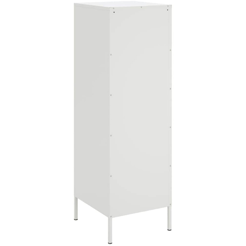 vidaXL Single Door White Steel Highboard Image 8
