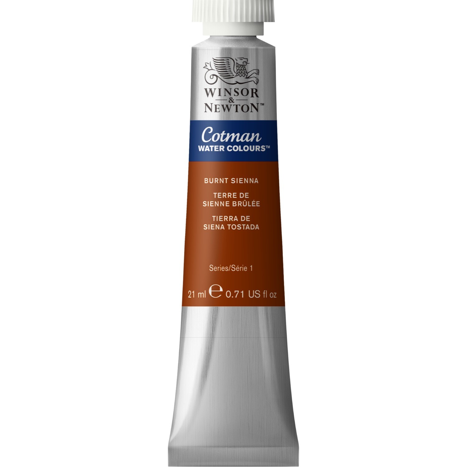 Winsor and Newton Cotman Watercolour Paint 21ml - Burnt Sienna Image 1