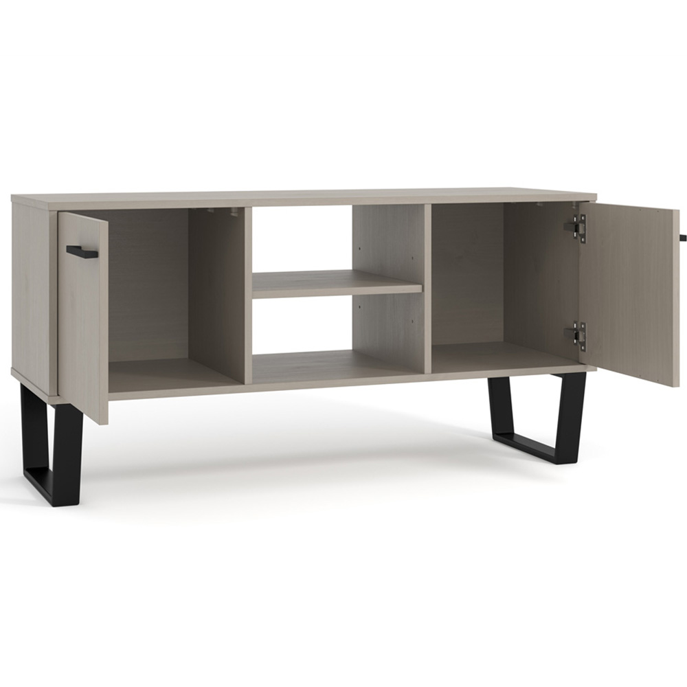 Texas 2 Door 2 Shelf Grey Flat Screen TV Unit Image 4