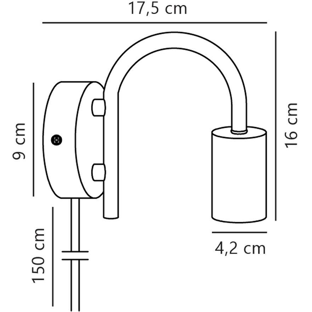 Nordlux Paco E27 Black Wall Light Image 6