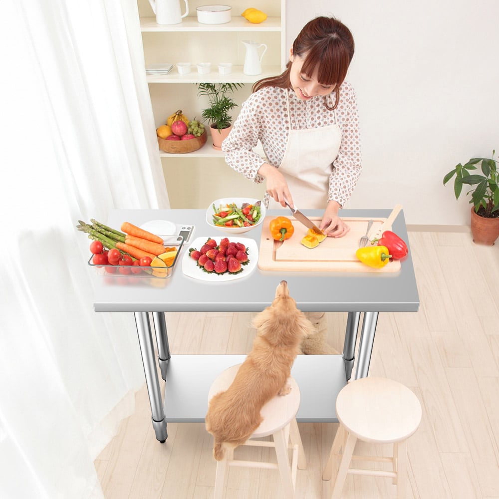 Costway Height Adjustable Kitchen Table 61 x 91cm Image 2