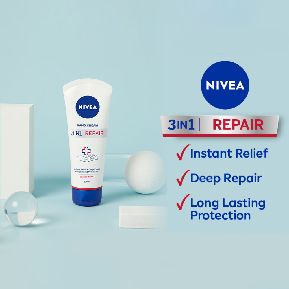 Nivea 3 in 1 Repair Care Hand Cream Image 2