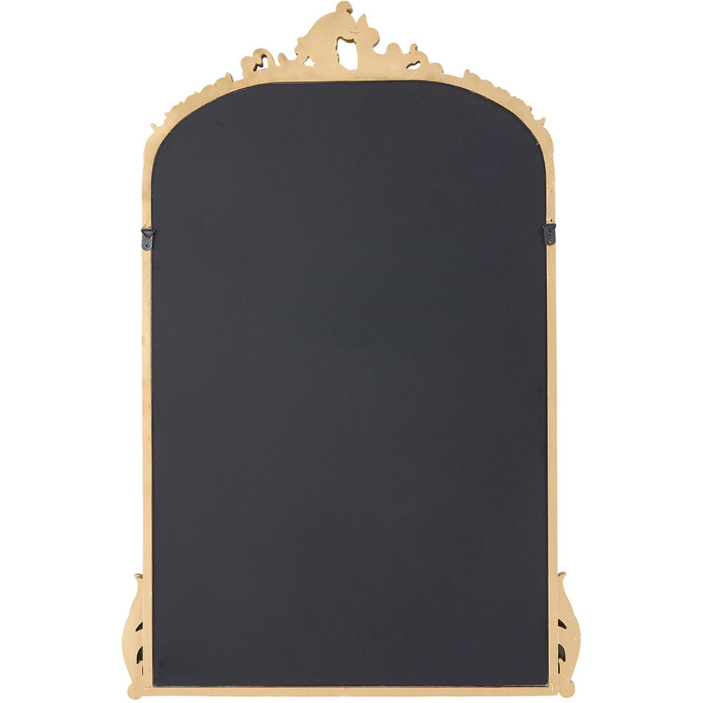 Living and Home Gold Arched Vintage Wall Mirror 96 x 66cm Image 3